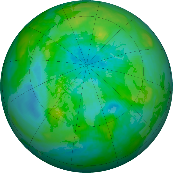 Arctic ozone map for 15 September 1979